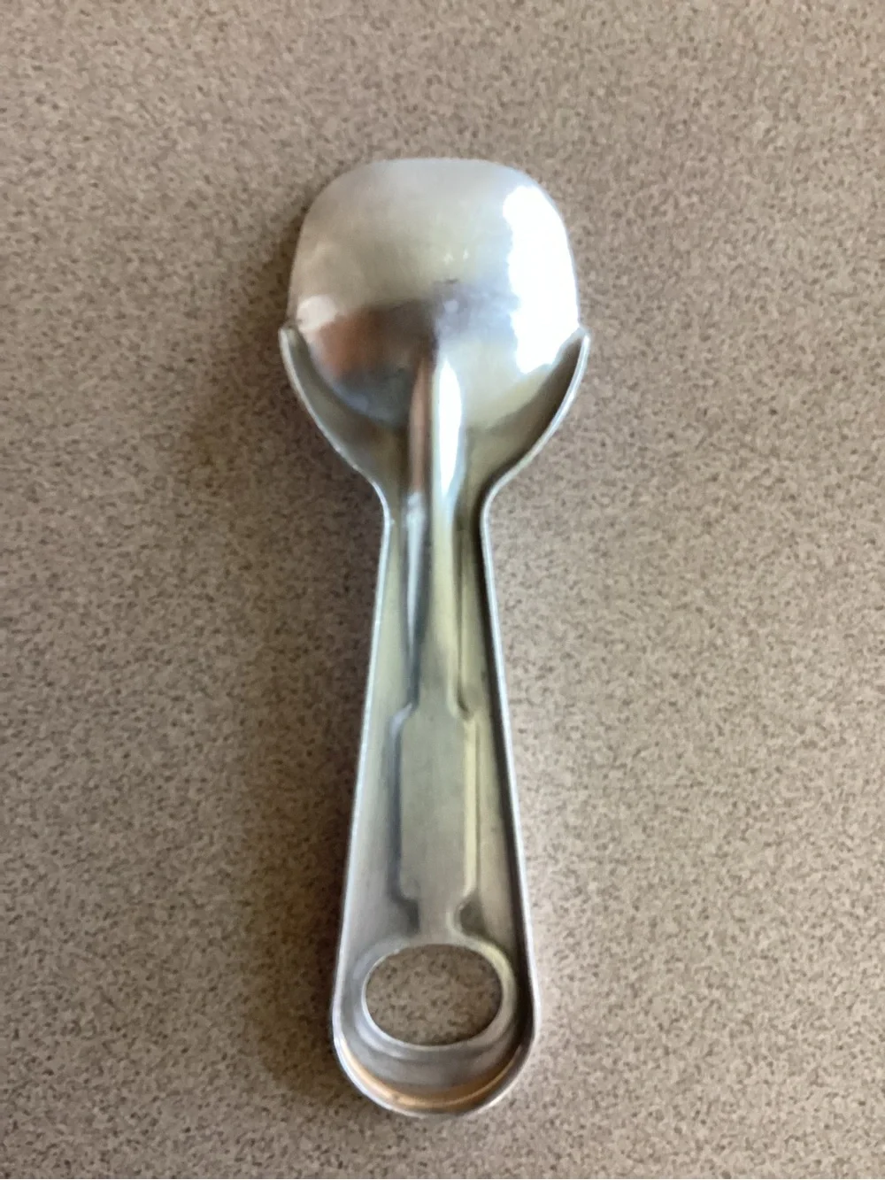 Vintage Aluminum Short’ning and Ice Cream Spoon